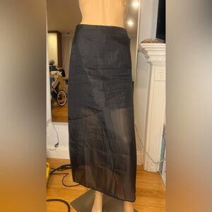 Elegant Black Sheer Skirt S